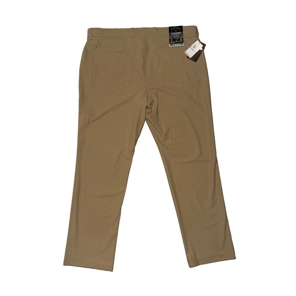 Callaway Stretch Golf Pants Mens 38x30 Chinchilla Tan 5 Pocket NWT $96